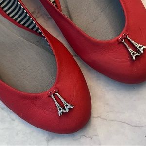 Anthro Pilcro and the Letterpress Eiffel Tower ballet flats